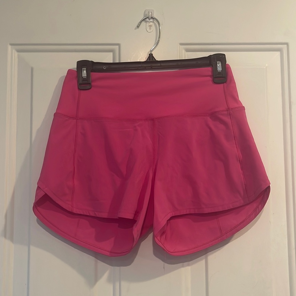 Lululemon Sonic Pink Speed Up Shorts